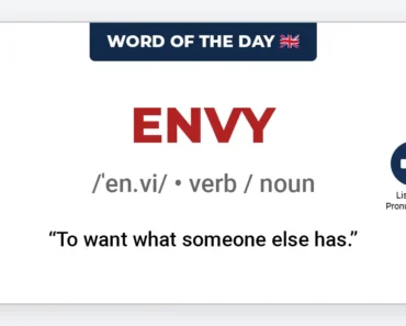 Word of the Day: Envy Word of the Day: Envy