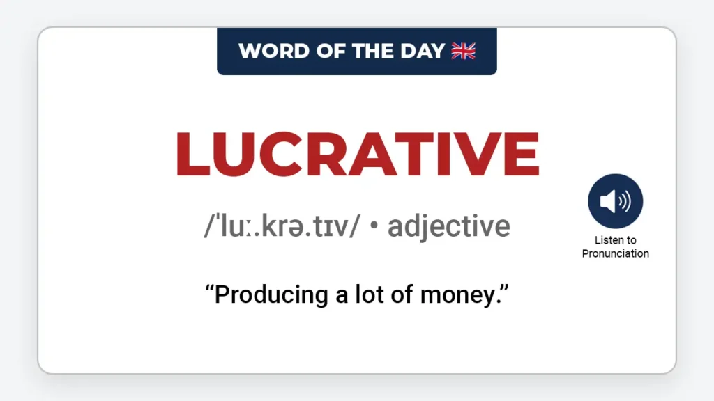 english-word-of-the-day-lucrative-learn-english-vocabulary-lesson-vocaberry-ielts