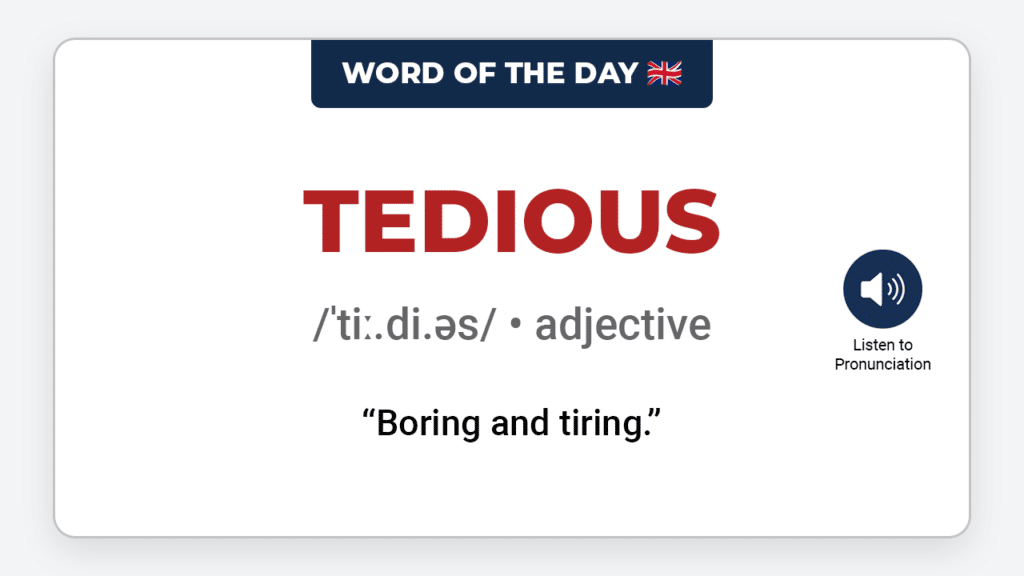 english-word-of-the-day-tedious-learn-english-vocabulary-lesson-vocaberry