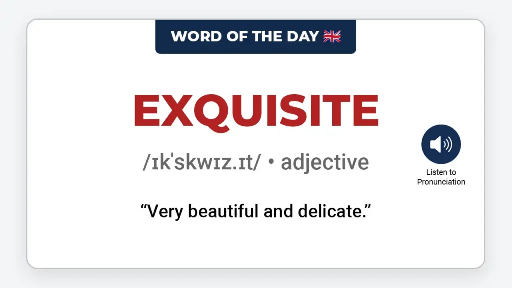 english-word-of-the-day-exquisite-learn-english-vocabulary-lesson-vocaberry