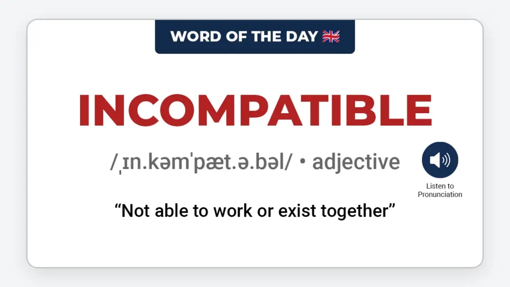 english-word-of-the-day-incompatible-learn-english-vocabulary-lesson-vocaberry