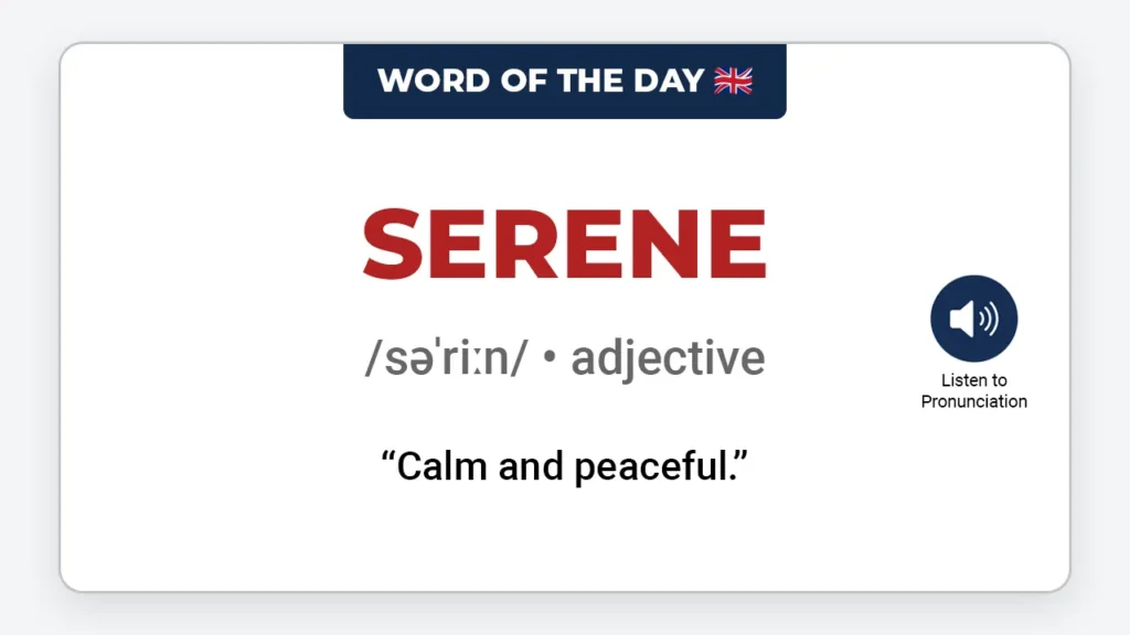 english-word-of-the-day-serene-learn-english-vocabulary-lesson-vocaberry