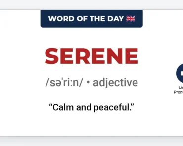 Word of the Day: Serene Word of the Day: Serene