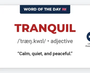 Word of the Day: Tranquil