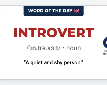 Word of the Day: Introvert Word of the Day: Introvert